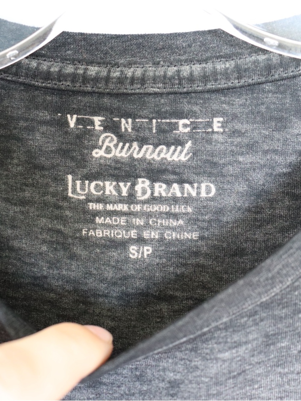 Lucky Brand Graphic T-Shirt Men’s Small Grey “Lucky 423” Vintage Style Tee - Picture 9 of 9